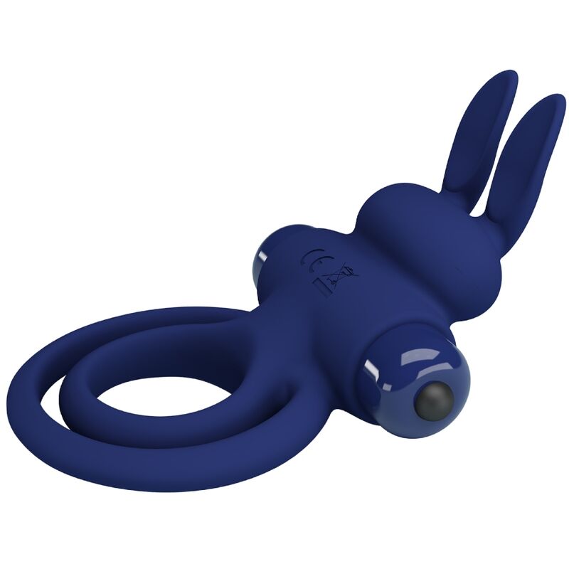 PRETTY LOVE - DAREY DOUBLE VIBRATING RING RABBIT BLUE - My naughty haven #