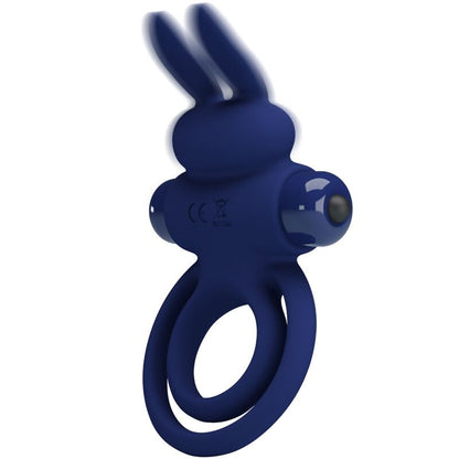 PRETTY LOVE - DAREY DOUBLE VIBRATING RING RABBIT BLUE - My naughty haven #