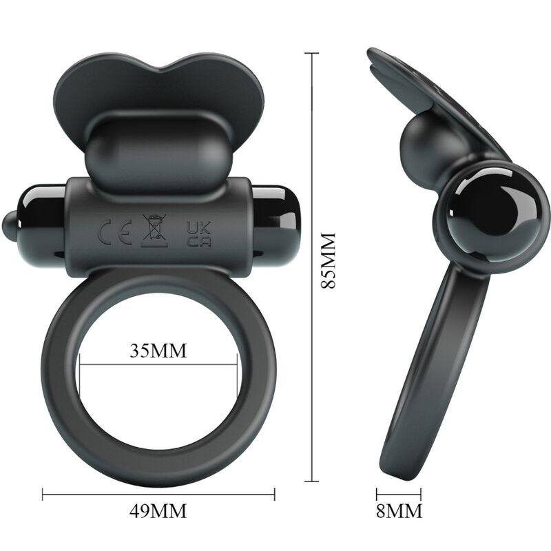 PRETTY LOVE - DEBONAIRE VIBRATING RING RABBIT 10 VIBRATIONS BLACK - My naughty haven #