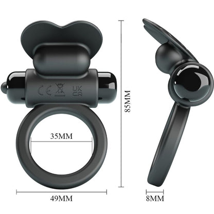 PRETTY LOVE - DEBONAIRE VIBRATING RING RABBIT 10 VIBRATIONS BLACK - My naughty haven #