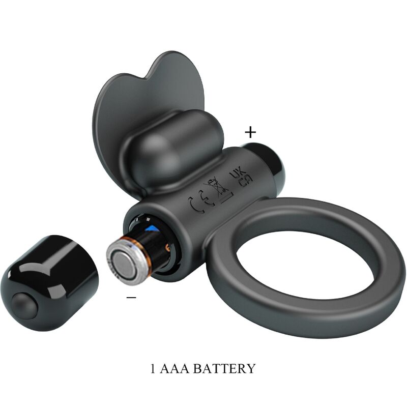 PRETTY LOVE - DEBONAIRE VIBRATING RING RABBIT 10 VIBRATIONS BLACK - My naughty haven #