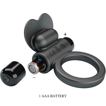 PRETTY LOVE - DEBONAIRE VIBRATING RING RABBIT 10 VIBRATIONS BLACK - My naughty haven #