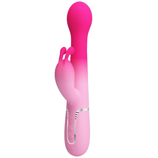 PRETTY LOVE - DEJON 3 IN 1 MULTIFUNCTION RABBIT VIBRATOR PINK - My naughty haven #