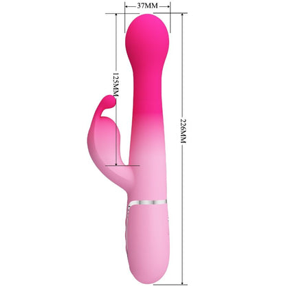 PRETTY LOVE - DEJON 3 IN 1 MULTIFUNCTION RABBIT VIBRATOR PINK - My naughty haven #