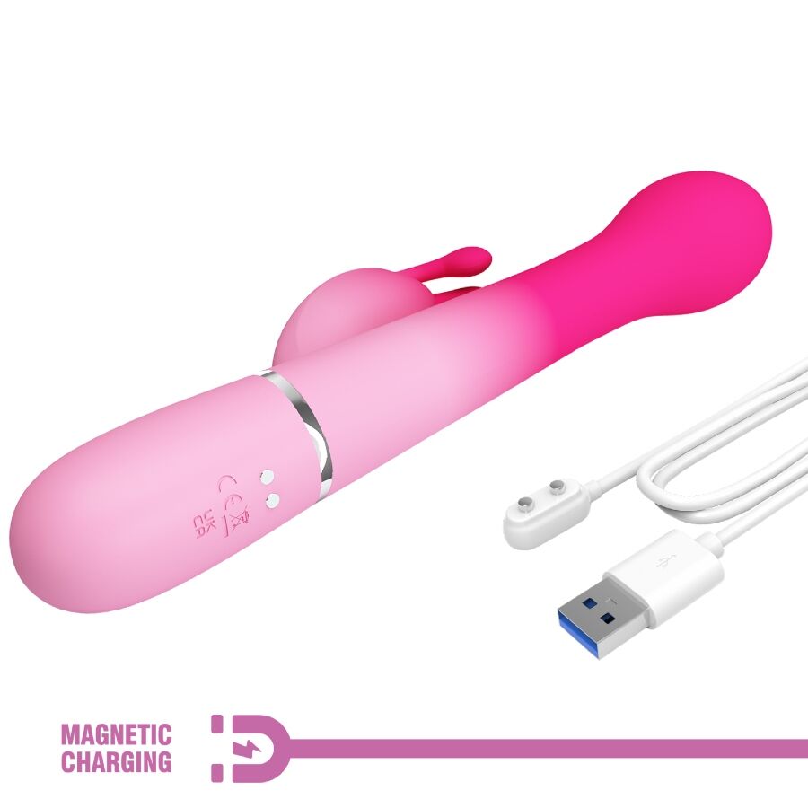 PRETTY LOVE - DEJON 3 IN 1 MULTIFUNCTION RABBIT VIBRATOR PINK - My naughty haven #