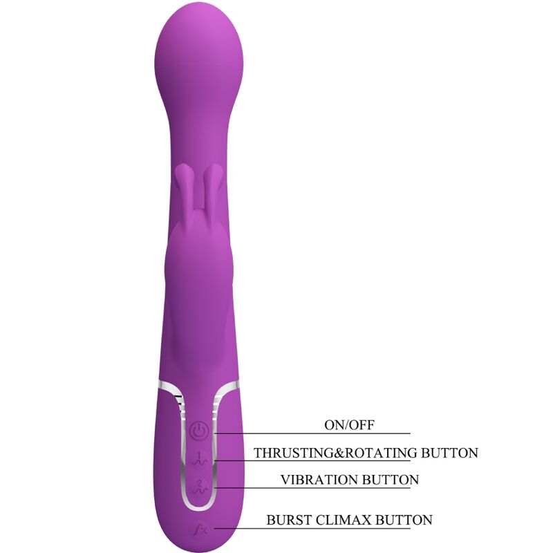 PRETTY LOVE - DEJON 3 IN 1 MULTIFUNCTION RABBIT VIBRATOR  PURPLE - My naughty haven #