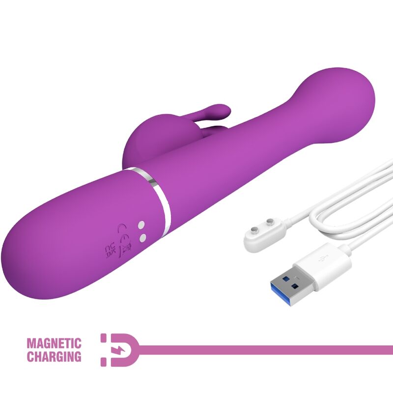 PRETTY LOVE - DEJON 3 IN 1 MULTIFUNCTION RABBIT VIBRATOR  PURPLE - My naughty haven #