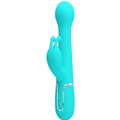 PRETTY LOVE - DEJON RABBIT VIBRATOR 3 IN 1 MULTIFUNCTION AQUA GREEN - My naughty haven #