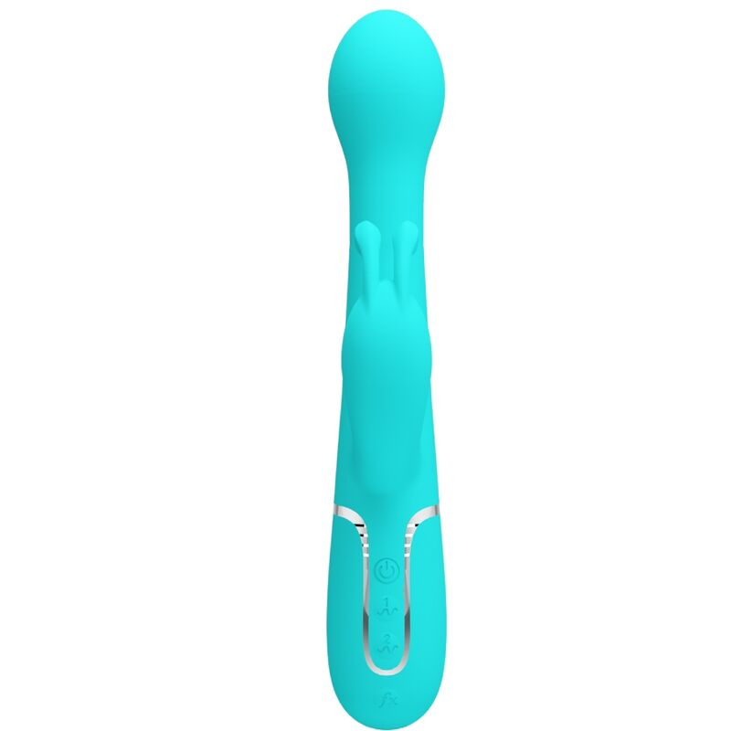 PRETTY LOVE - DEJON RABBIT VIBRATOR 3 IN 1 MULTIFUNCTION AQUA GREEN - My naughty haven #