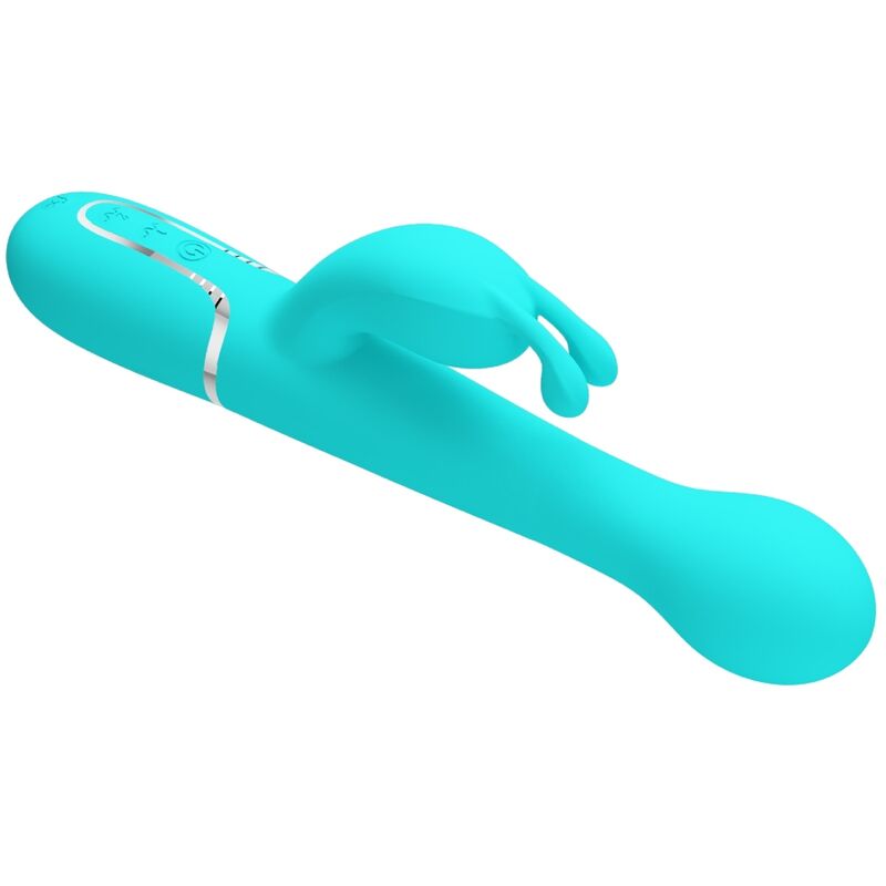PRETTY LOVE - DEJON RABBIT VIBRATOR 3 IN 1 MULTIFUNCTION AQUA GREEN - My naughty haven #