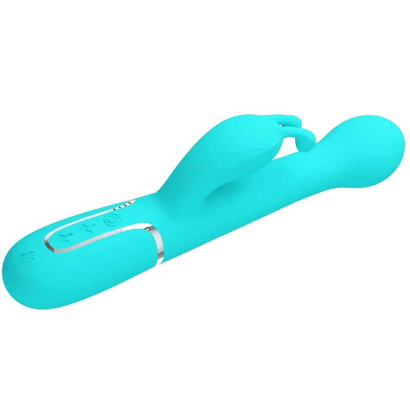 PRETTY LOVE - DEJON RABBIT VIBRATOR 3 IN 1 MULTIFUNCTION AQUA GREEN - My naughty haven #