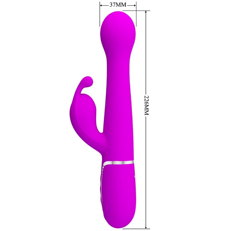 PRETTY LOVE - DEJON RABBIT VIBRATOR 3 IN 1 MULTIFUNCTION VIOLET - My naughty haven #