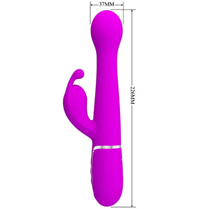 PRETTY LOVE - DEJON RABBIT VIBRATOR 3 IN 1 MULTIFUNCTION VIOLET - My naughty haven #