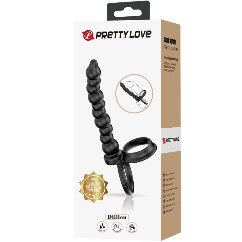 PRETTY LOVE - DILLION DOUBLE PENETRATION COCK RING BLACK - My naughty haven #