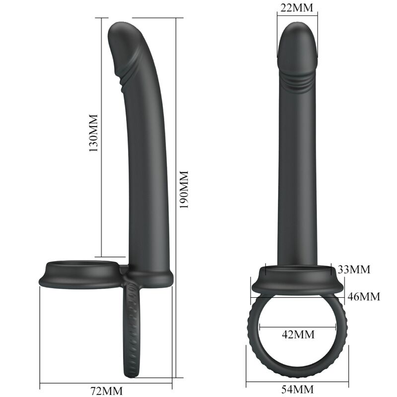 PRETTY LOVE - DILLION DOUBLE PENETRATION DOUBLE COCK RING BLACK - My naughty haven #