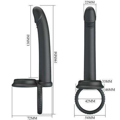 PRETTY LOVE - DILLION DOUBLE PENETRATION DOUBLE COCK RING BLACK - My naughty haven #