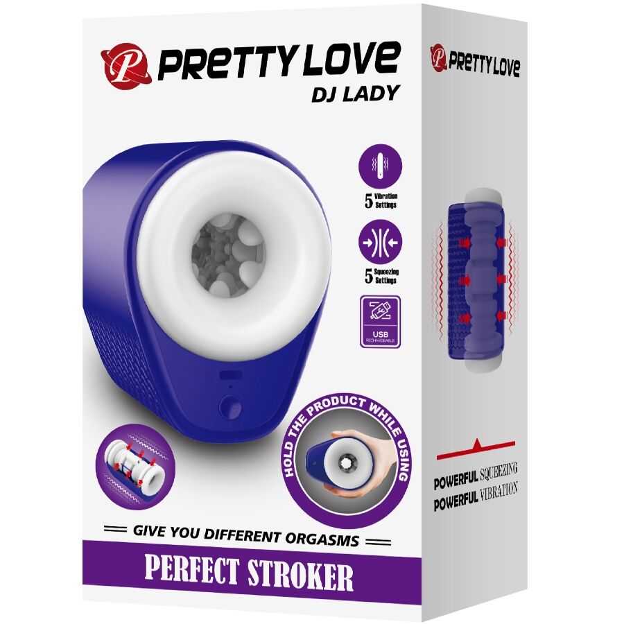 PRETTY LOVE - DJ LADY MALE MASTURBATOR WITH VIBRATION 5 SETTINGS PURPLE - My naughty haven #