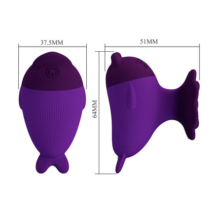 PRETTY LOVE - DOLPHIN MINI VIBRATOR WITH CLIP - My naughty haven #