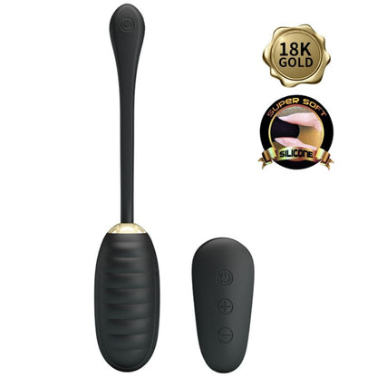 PRETTY LOVE - DOREEN LUXURY RECHARGEABLE VIBRATING EGG BLACK REMOTE CONTROL - My naughty haven #