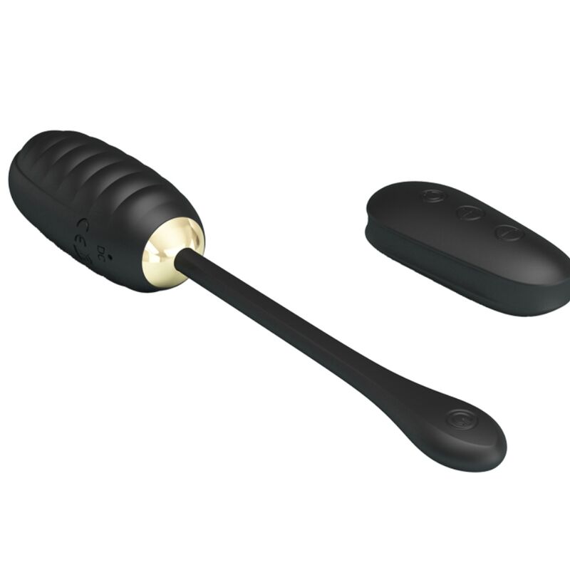 PRETTY LOVE - DOREEN LUXURY RECHARGEABLE VIBRATING EGG BLACK REMOTE CONTROL - My naughty haven #
