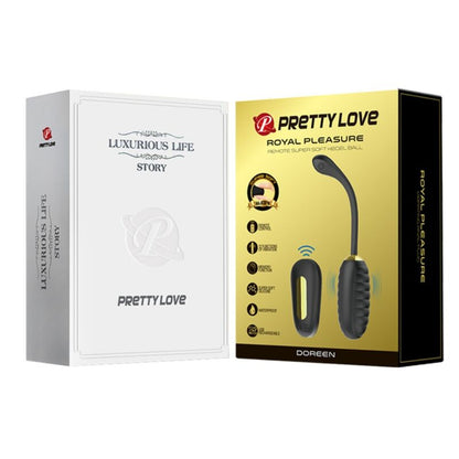 PRETTY LOVE - DOREEN LUXURY RECHARGEABLE VIBRATING EGG BLACK REMOTE CONTROL - My naughty haven #