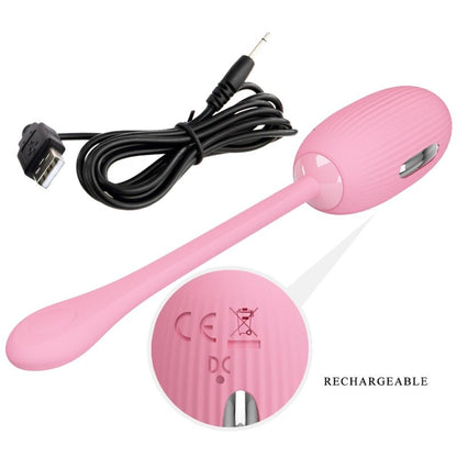 PRETTY LOVE - DOREEN PINK RECHARGEABLE VIBRATING EGG - My naughty haven #