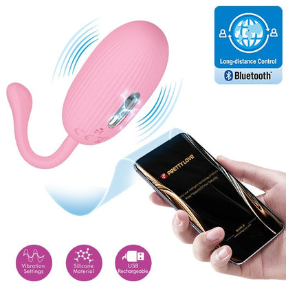 PRETTY LOVE - DOREEN PINK RECHARGEABLE VIBRATING EGG - My naughty haven #