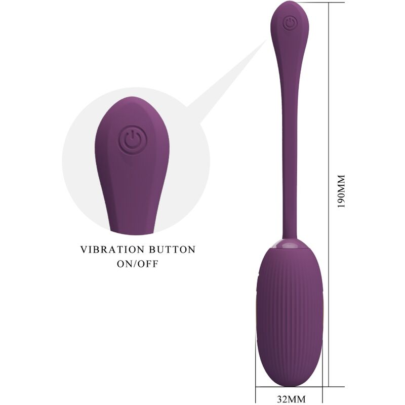 PRETTY LOVE - DOREEN PURPLE RECHARGEABLE VIBRATING EGG - My naughty haven #