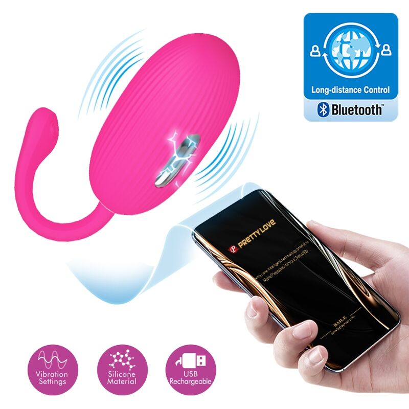PRETTY LOVE - DOREEN RECHARGEABLE VIBRATING EGG MAGENTA REMOTE CONTROL - My naughty haven #