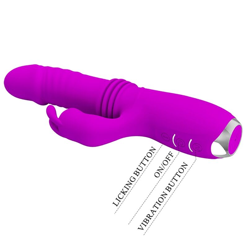 PRETTY LOVE - DOROTHY PURPLE RECHARGEABLE RABBIT VIBRATOR - My naughty haven #