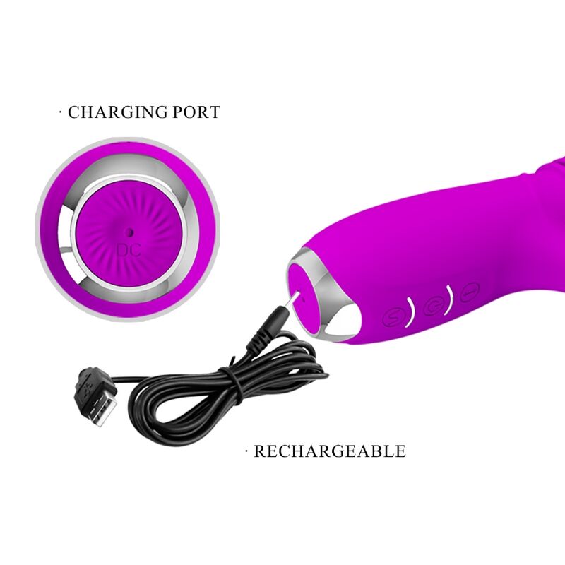 PRETTY LOVE - DOROTHY PURPLE RECHARGEABLE RABBIT VIBRATOR - My naughty haven #