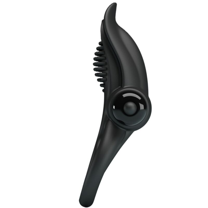 PRETTY LOVE - DOUBLE VIBRATING RING + CLITORIS STIMULATOR 10 VIBRATIONS BLACK - My naughty haven #