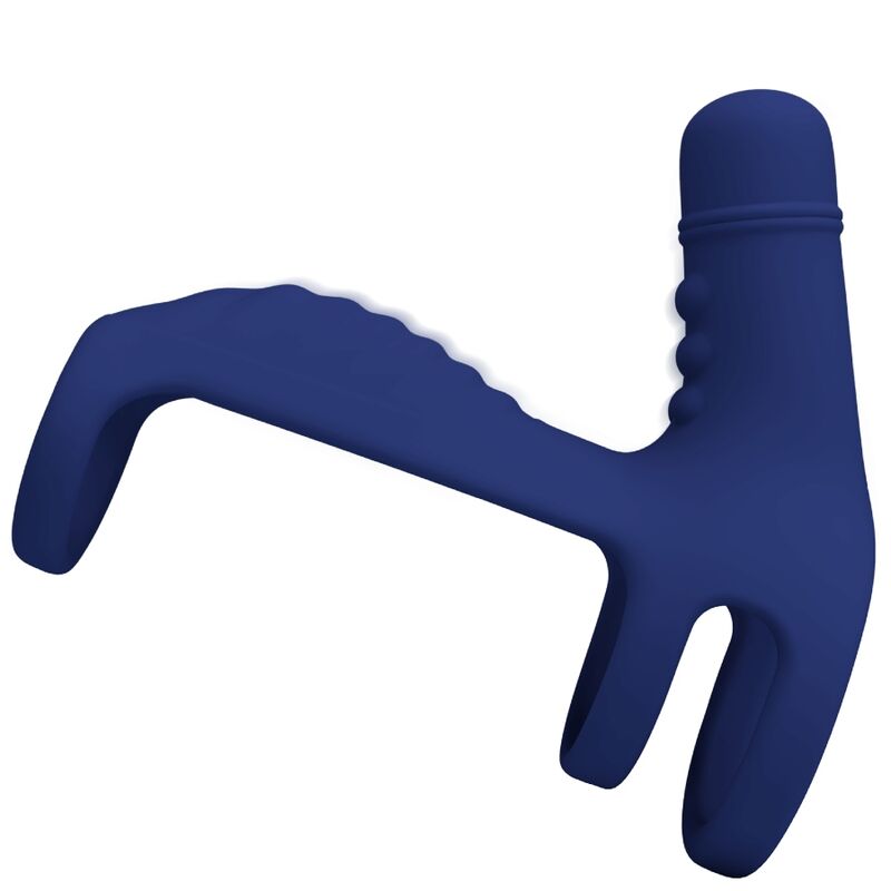 PRETTY LOVE - ELISH VIBRATING RING WITH EXTENSION BLUE - My naughty haven #