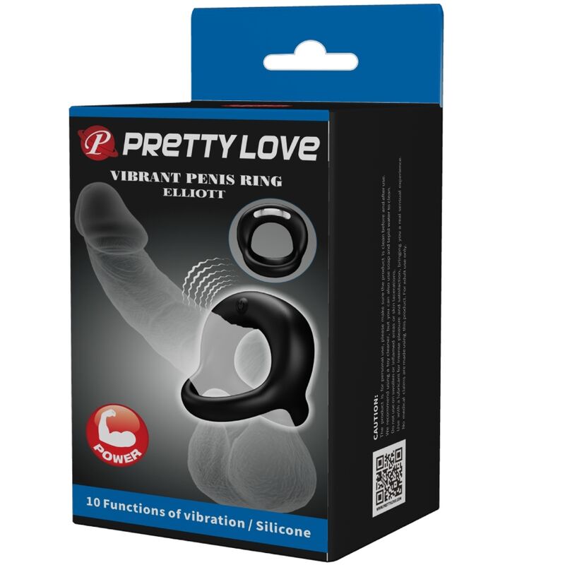 PRETTY LOVE - ELLIOTT  BLACK VIBRATOR RING - My naughty haven #