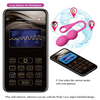 PRETTY LOVE - ELVIRA PINK RECHARGEABLE VIBRATING BALLS - My naughty haven #