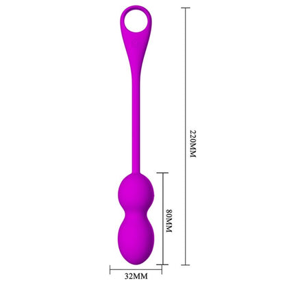 PRETTY LOVE - ELVIRA RECHARGEABLE VIBRATING BALLS PURPLE - My naughty haven #