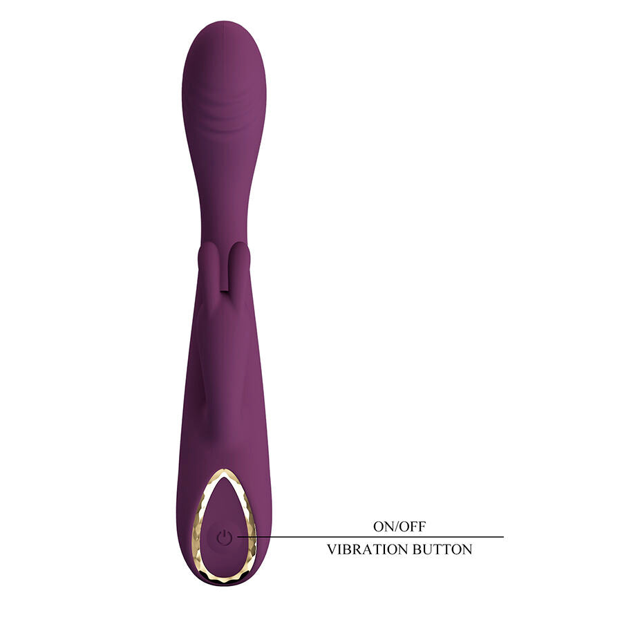 PRETTY LOVE - EMMA RABBIT PURPLE VIBRATOR WITH STIMULATOR - My naughty haven #