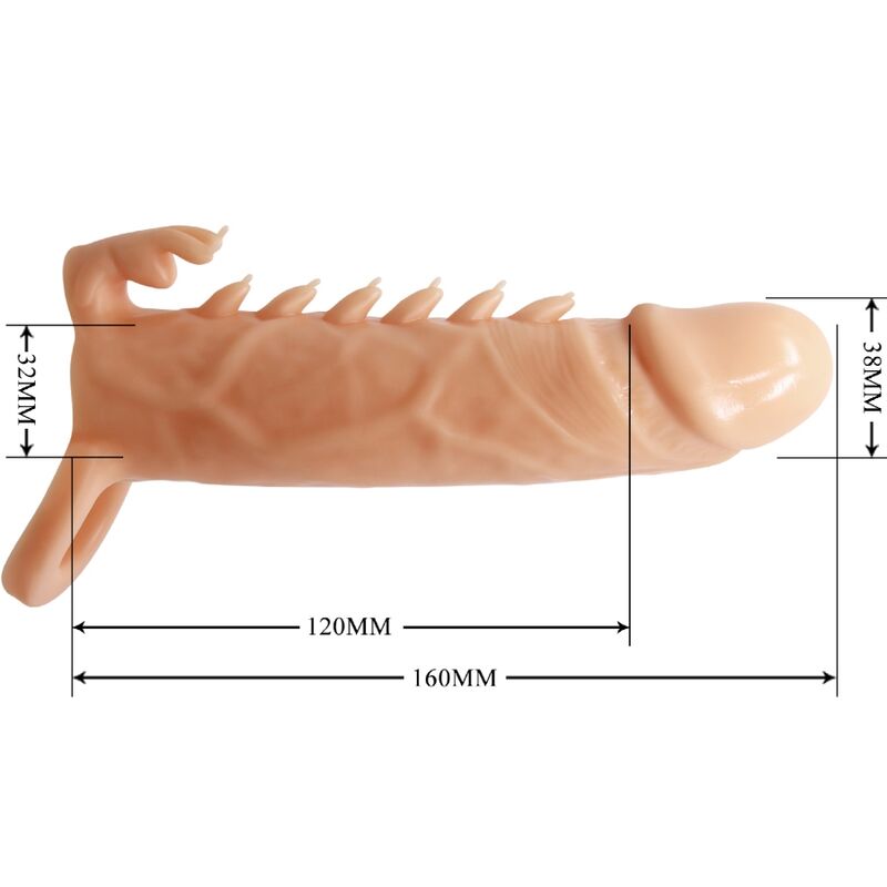PRETTY LOVE - EMMIT PENIS SLEEVE + CLITORIS STIMULATOR FLESH - My naughty haven #
