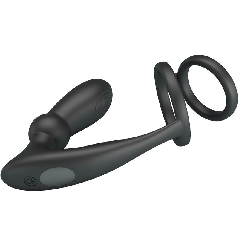 PRETTY LOVE - EMONI PENIS RING + ANAL PLUG 12 VIBRATIONS BLACK - My naughty haven #