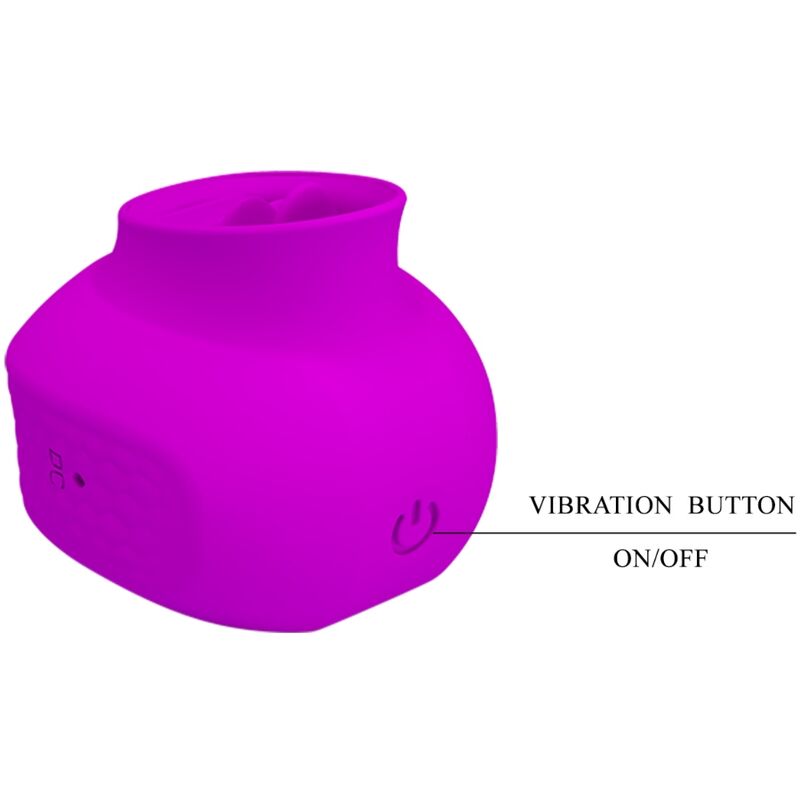 PRETTY LOVE - ESTELLE TONGUE CLITORIS STIMULATOR 12 VIBRATIONS PURPLE - My naughty haven #