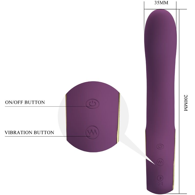 PRETTY LOVE - ETHAN RECHARGEABLE VIBRATOR LILA - My naughty haven #