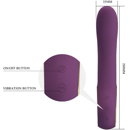 PRETTY LOVE - ETHAN RECHARGEABLE VIBRATOR LILA - My naughty haven #