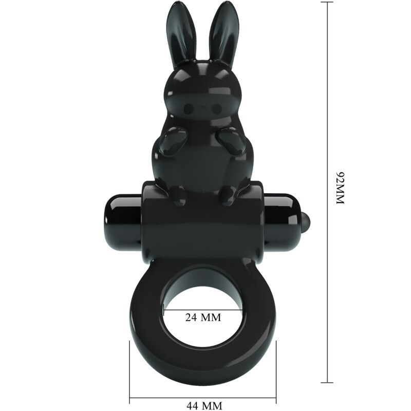 PRETTY LOVE - EXCITING RING RABBIT VIBRATOR RING 10 VIBRATIONS BLACK - My naughty haven #