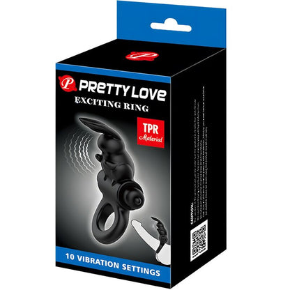 PRETTY LOVE - EXCITING RING RABBIT VIBRATOR RING 10 VIBRATIONS BLACK - My naughty haven #