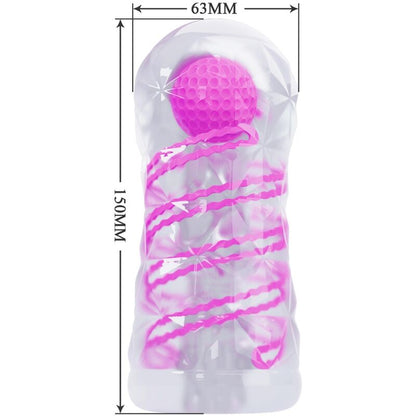 PRETTY LOVE - FANTASY MALE MASTURBATOR WITH INTERNAL SPIRAL AND TRANSPARENT BALLS - My naughty haven #
