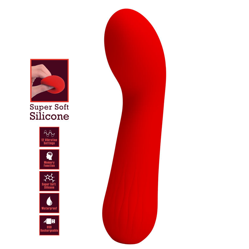 PRETTY LOVE - FAUN RECHARGEABLE VIBRATOR RED - My naughty haven #