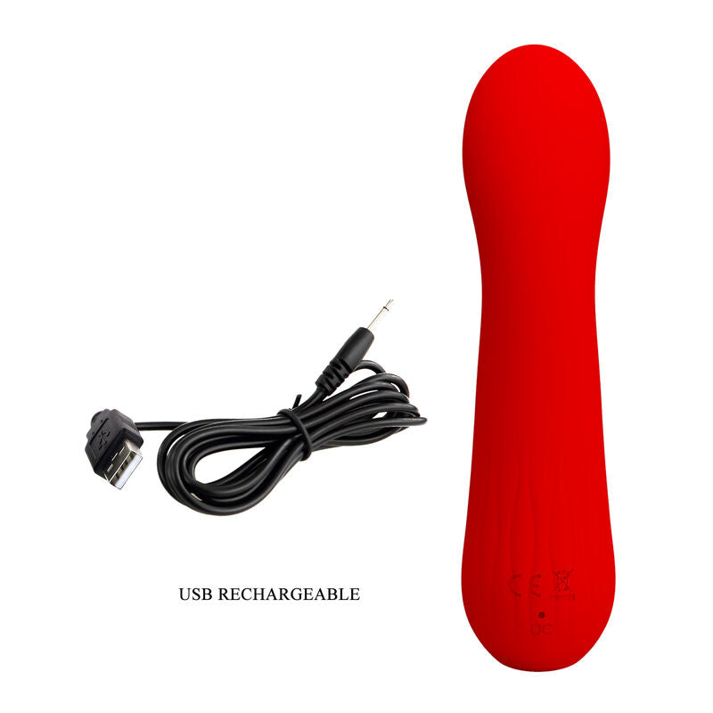 PRETTY LOVE - FAUN RECHARGEABLE VIBRATOR RED - My naughty haven #