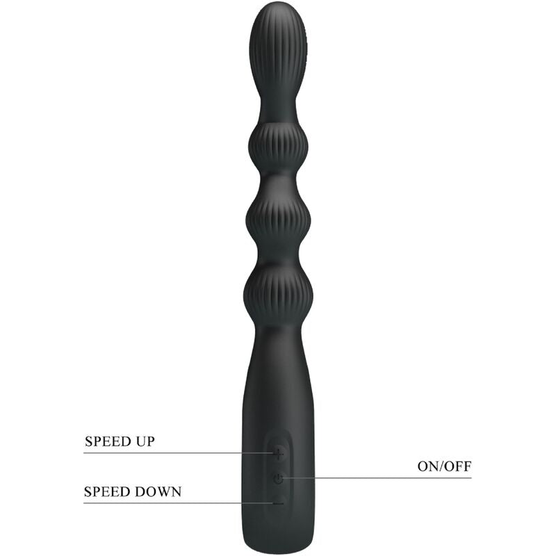PRETTY LOVE - FEDERER ANAL VIBRATOR 12 VIBRATIONS BLACK - My naughty haven #
