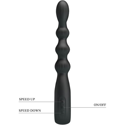 PRETTY LOVE - FEDERER ANAL VIBRATOR 12 VIBRATIONS BLACK - My naughty haven #