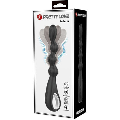 PRETTY LOVE - FEDERER ANAL VIBRATOR 12 VIBRATIONS BLACK - My naughty haven #